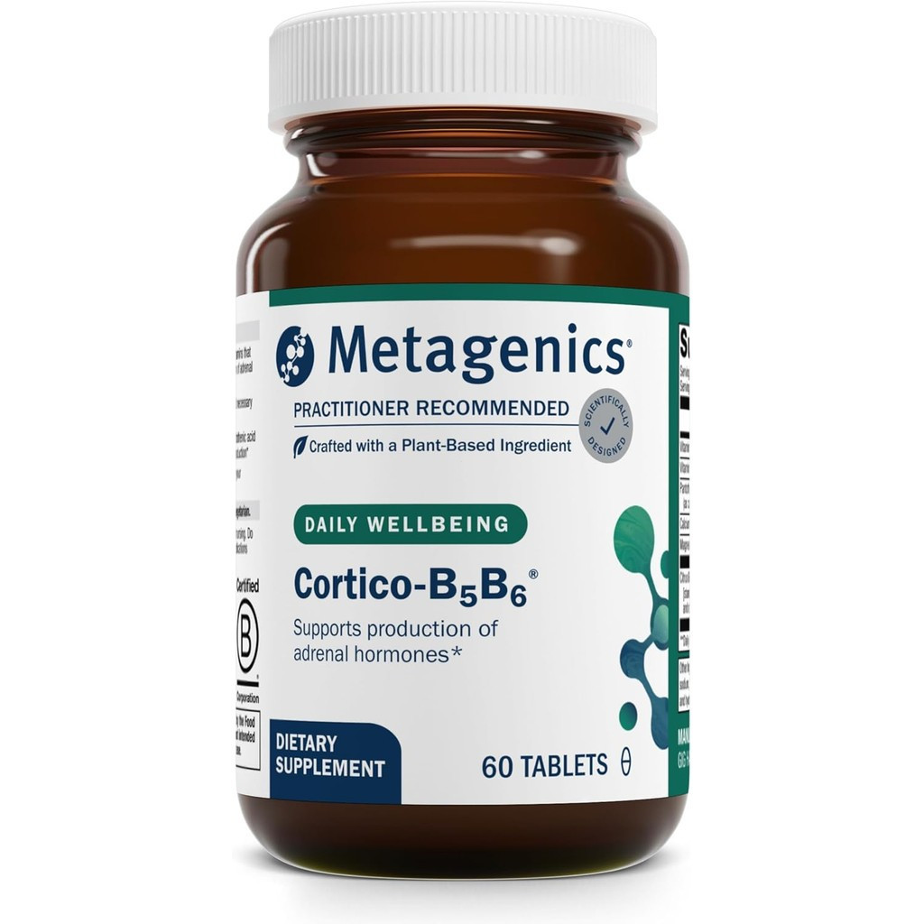 Metagenics Cortico-B5B6 - Supports Adrenal Hormones* - with Vitamin B5, Vitamin B6 & Vitamin C - Ene