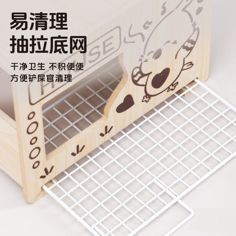 สัตว์เลี้ยง Shang Tian Parrot บ้านไม้ดูสนุก Cockatiel Lovebird แขวนรังนกไม้เนื้อแข็งบ้านไม้ขนาดเล็กด