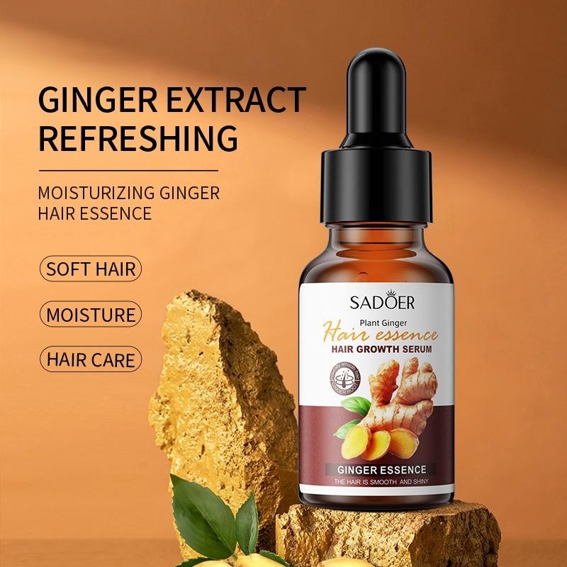 ROREC SADOER Ginger Plant Hair Growth Serum Nutrition Hair Care Hair Essence 30ml