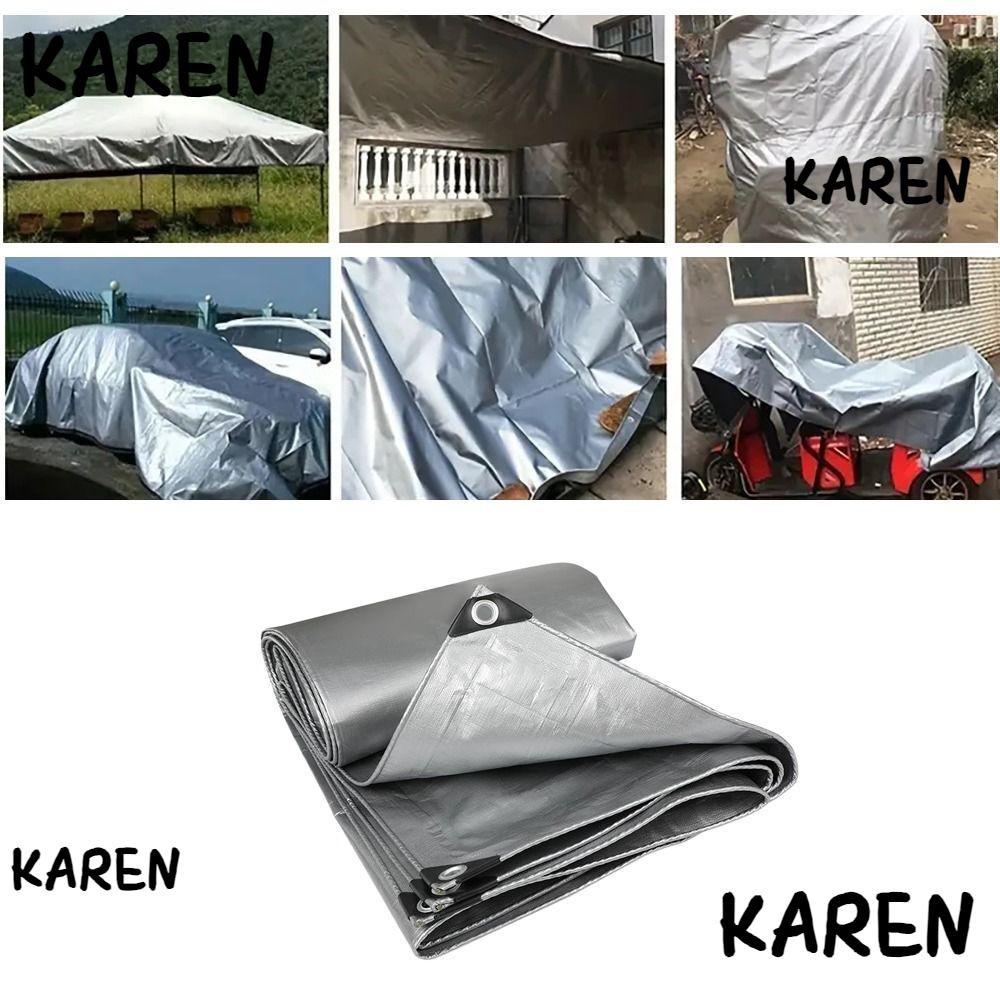 KARENGOODS ผ้าใบกันน้ํา PE, กันสาดกลางแจ้งเรือรถบรรทุกหลังคากันสาดผ้ากันฝน, ผ้ากันน้ํา Sun Shade 2mX