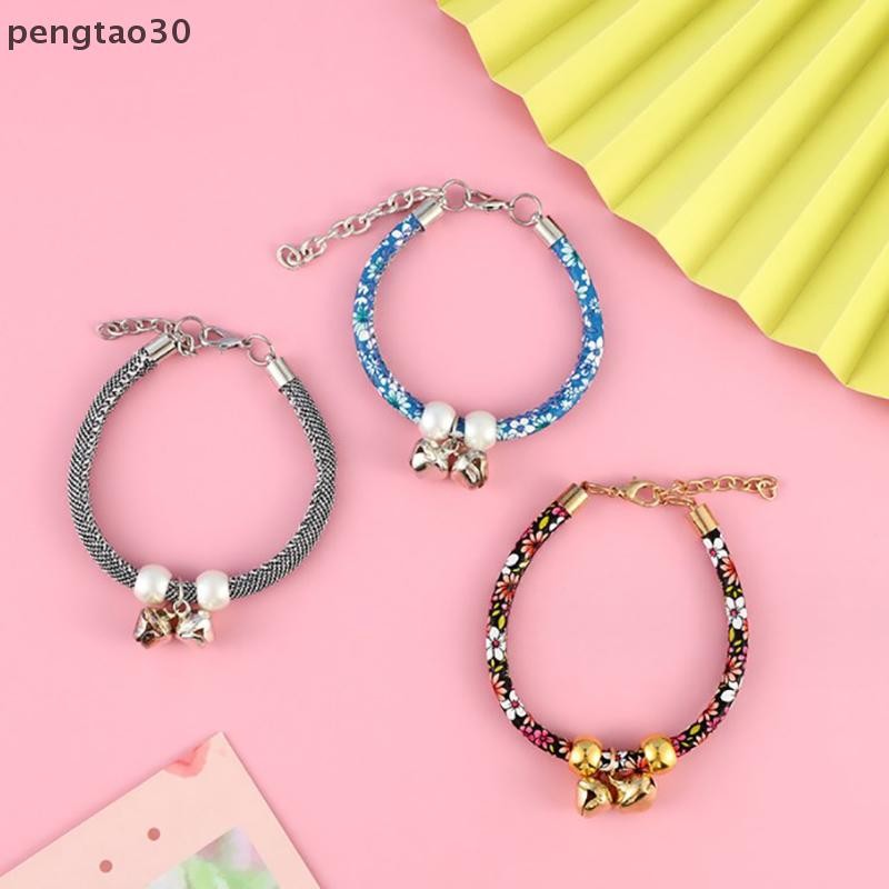 [pto] ปลอกคอแมวแบบปรับได้การ์ตูนสีสันสดใสพร้อมกระดิ่งแหวนกระดิ่งนิรภัยสร้อยคอสําหรับลูกสุนัขลูกแมวอุ