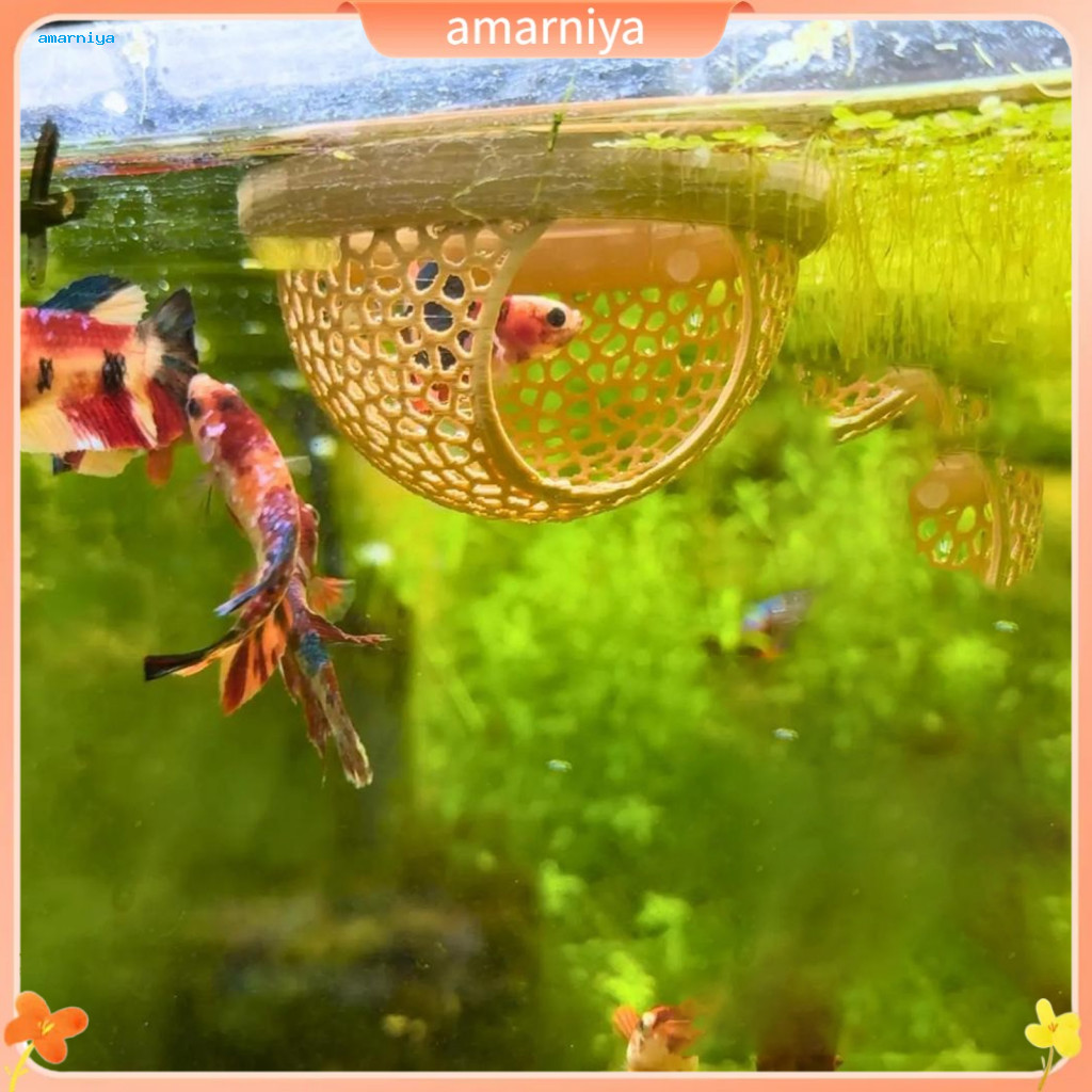 AMAR 3d พิมพ์ Betta ถ้ําปลาเข้มข้น Feeding Area สําหรับ Aquarium 3d พิมพ์ลอย Betta Cave Hammock Feed