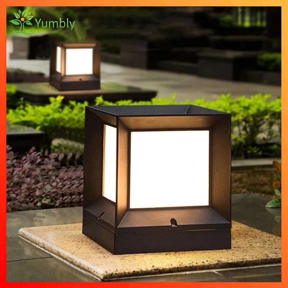 YUMBLY LED Post Light 220V, แบบโมเดิร์น E27, ไฟคอลัมภ์สำหรับสวนและพื้นที่กลางแจ้ง IP54 กันน้ำ