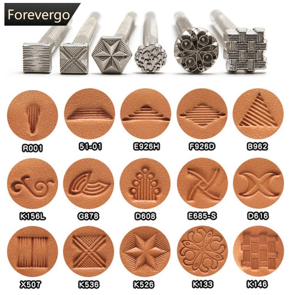 FVG ชุดปั๊มหนังโลหะ Punch เครื่องมือเครื่องปั้นดินเผาแสตมป์ DIY ดินเซรามิคแสตมป์ขี้ผึ้งหนัง Craft Pu