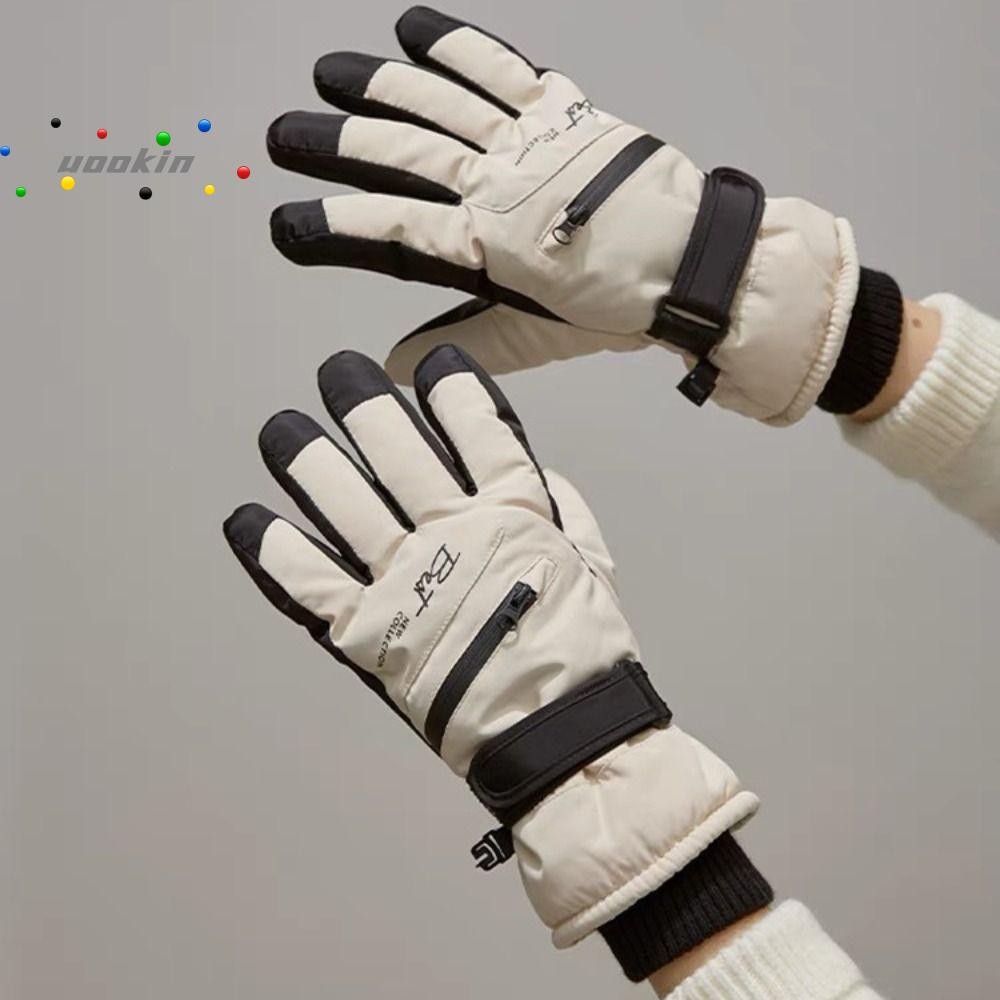 ถุงมือกันลม UOOKIN เหมาะสำหรับกิจกรรมกลางแจ้ง ใช้งานได้กับสโนว์บอร์ด สกี และการขี่จักรยาน ในสภาพอากาศหนาวเย็น