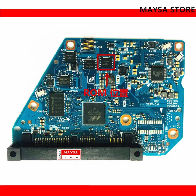 ฮาร์ดไดรฟ์ PCB controller G3626A สําหรับ Toshiba 3.5 SATA hdd data recovery ฮาร์ดไดรฟ์ซ่อม MD04ACA40