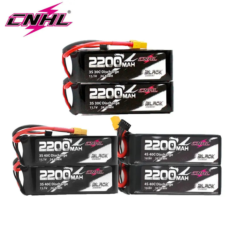 2PCS CNHL 3S 11.1V Lipo 2200mAh 30C 70C พร้อม XT60 ปลั๊กสําหรับ RC เครื่องบินเฮลิคอปเตอร์ Quadcopter