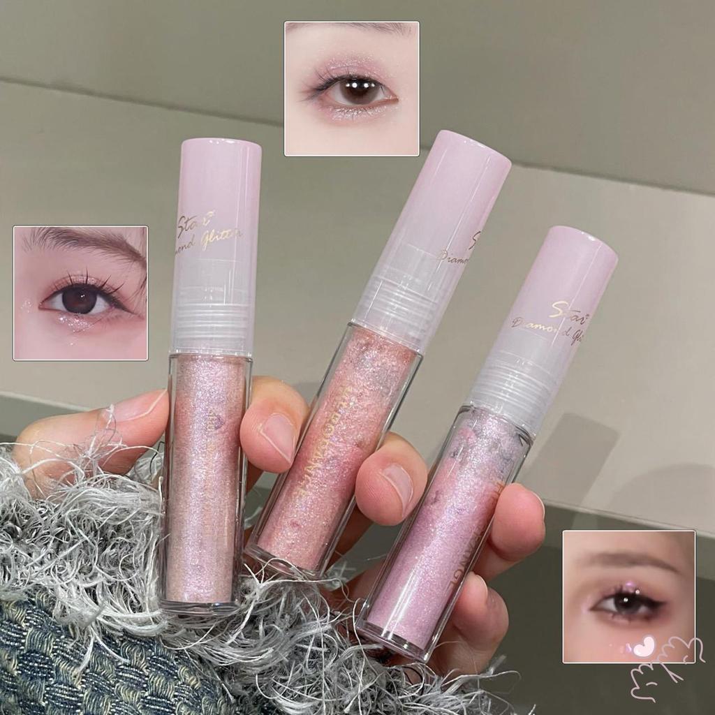 2.5g Eye Beauty Liquid Glitter Eyeshadow Quick-Drying Sparkling Eye Shadow สําหรับ Daily & Official 