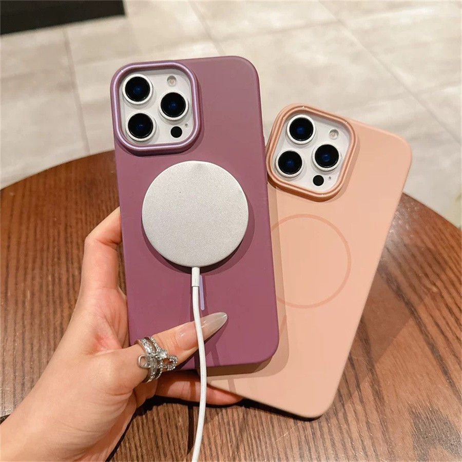 Magnetic Wireless Charging Matte เคสโทรศัพท์สําหรับ Huawei P70 P60 Pro Nova 1112 13 ซิลิโคน PC กันกร