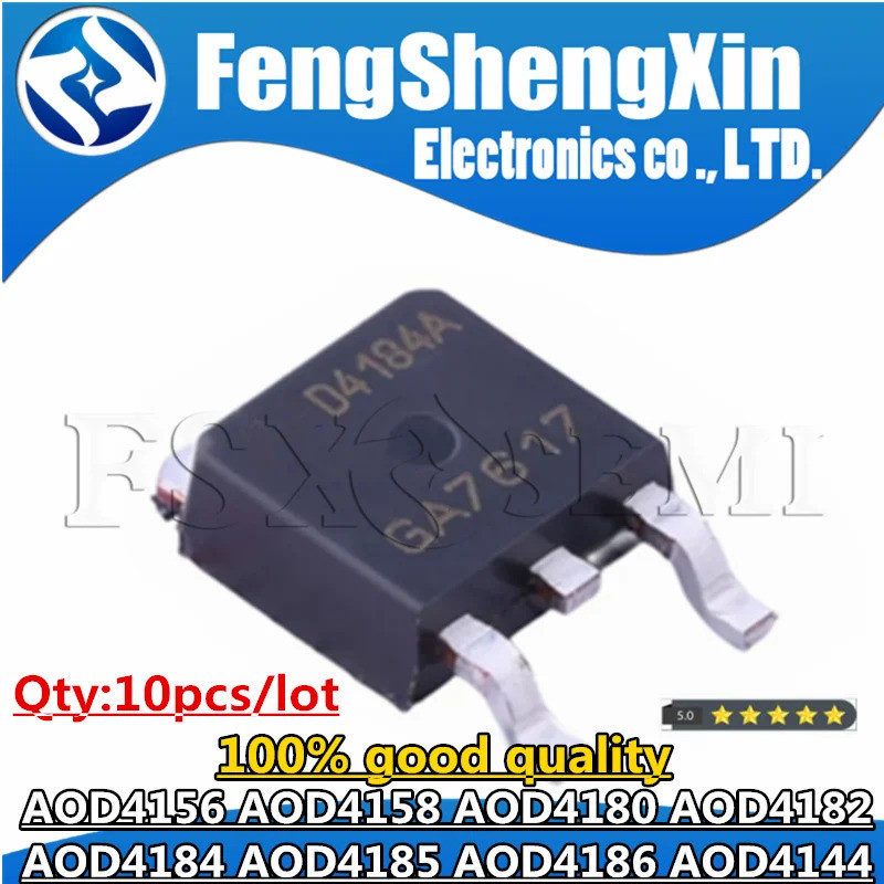 10 ชิ้น AOD4144 AOD4156 AOD4158 AOD4180 AOD4182 AOD4184 AOD4184185 AOD4186 D4144 D4156 D4158 D4180 D