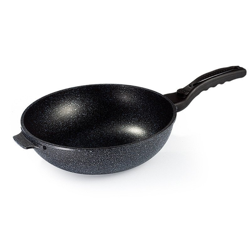 28C Die-Casting Yushang Non-Stick Pan ของขวัญหม้อผู้ผลิตชุดอลูมิเนียมกระทะไม่มี Fume ครัวกระทะ M หิน