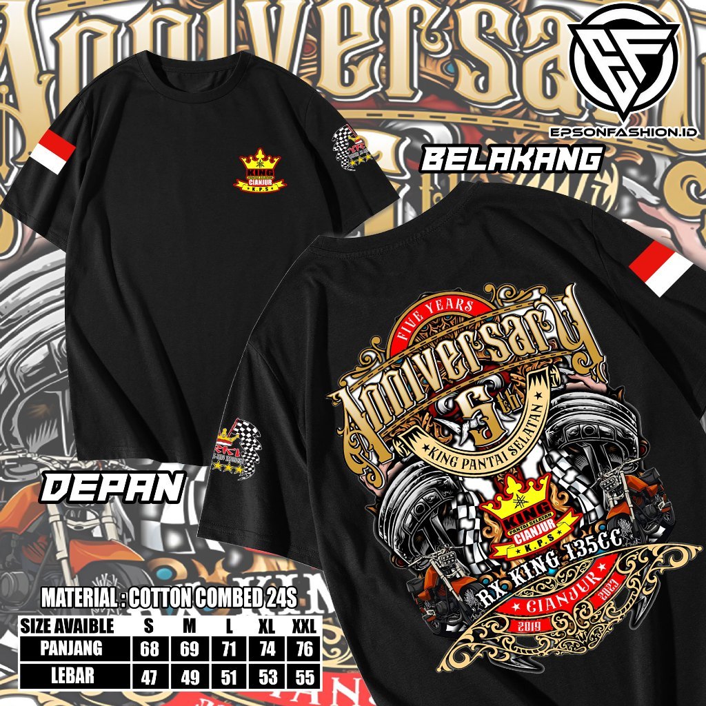 RX-King Jamnas Anniversary 4 T-Shirt - South Cianjur Rx-King T-Shirt - Men and Women - Cotton Combed