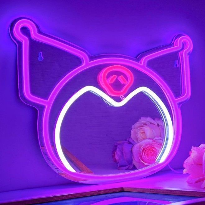 กระจกแต่งหน้า กระจกการ์ตูน ห้องนอน แต่งหน้า ไฟตกแต่ง Hello Kitty อะคริลิค ของขวัญ led ส่องสว่าง