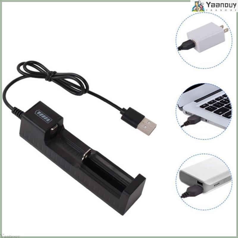 YAA เครื่องชาร์จ USB สําหรับเครื่องชาร์จแบตเตอรี่ลิเธียม 2V 18650 18490 4 ก้อน