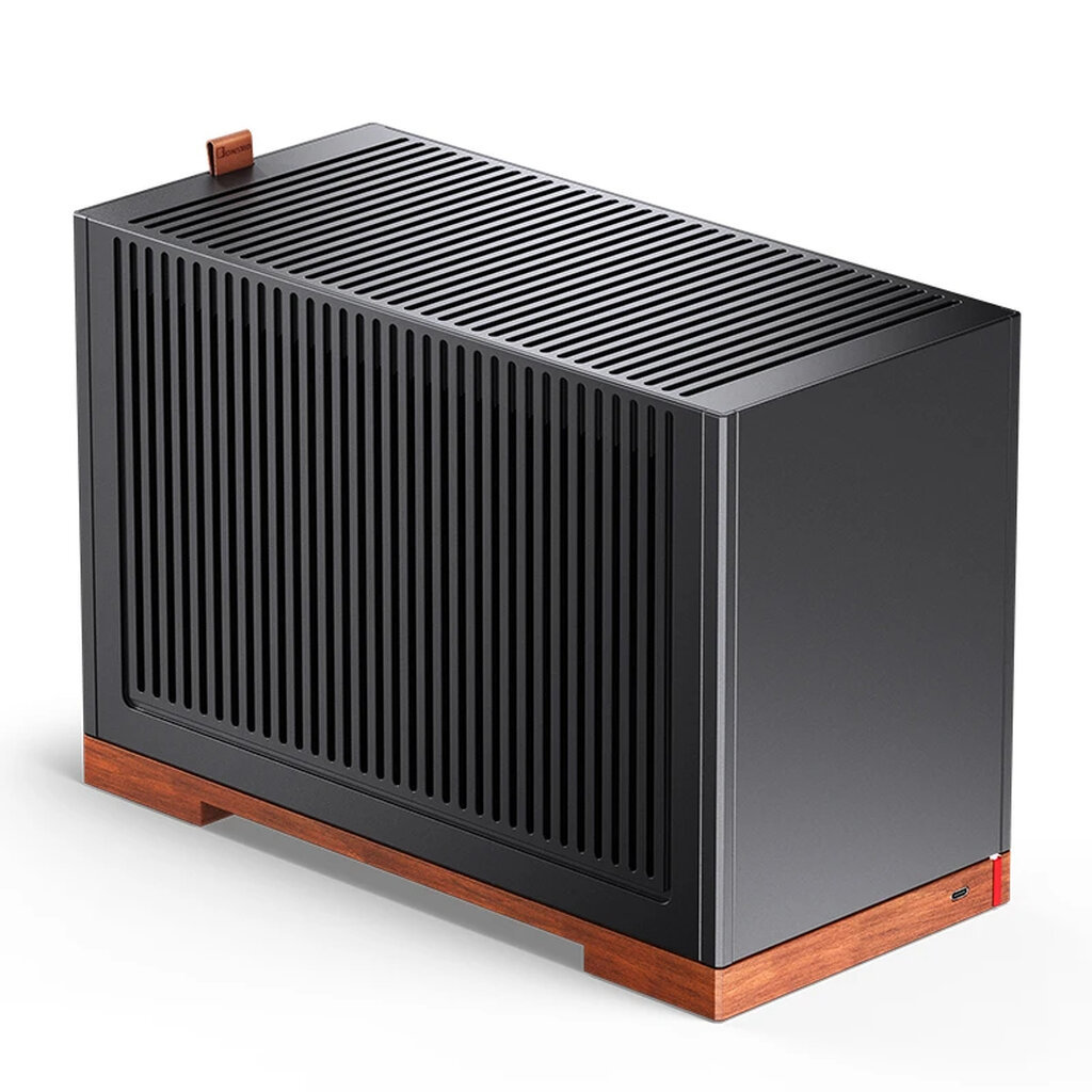 Case JONSBO T9 Black *พร้อม Riser PCIe 4.0* Aluminum & Wood iTX Support Mini-Tower