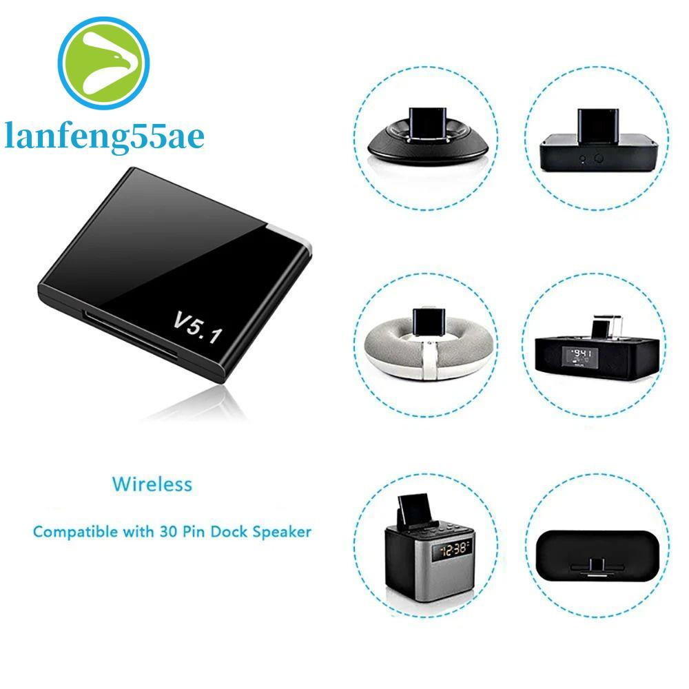 LANFENG 5.1 เครื่องรับสัญญาณเสียง, Bluetooth 5.1 Mini Bluetooth Wireless Adapter, ลําโพงพกพา 30 Pin 
