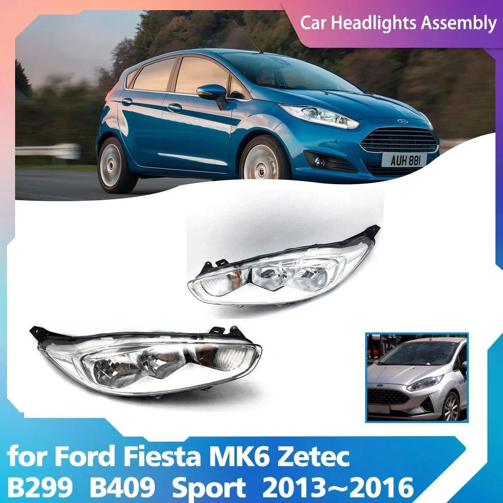 ไฟหน้ารถสําหรับ Ford Fiesta MK6 Zetec B299 B409 กีฬา 2013 ~ 2016 หมอกไฟแผนที่ฮาโลเจนมุมด้านข้างโคมไฟ