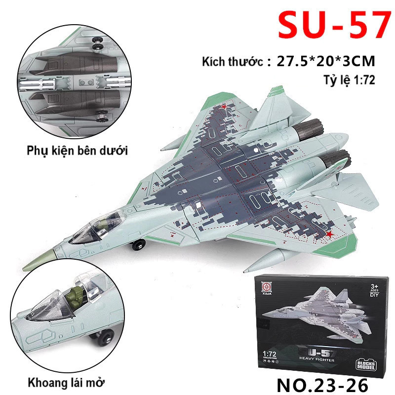 เครื่องบินรุ่น SU57 SU57S F14 F22 F35 SU35 SU35S B2 - พลาสติกแข็ง ตกแต่งไม่ซ้ําใคร M7 IORI