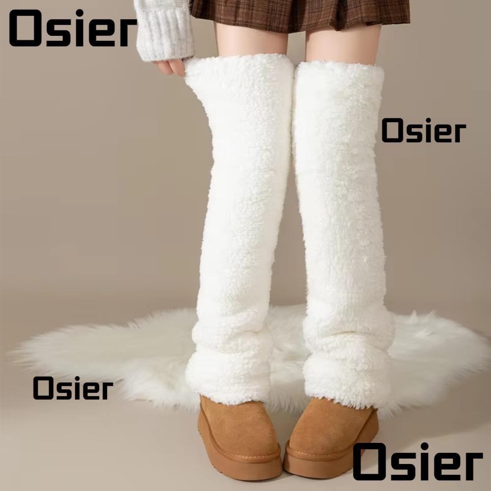 ถุงเท้าโอเซียร์ยาวถึงเข่า พร้อมปลอกขาอุ่นและหนานุ่ม