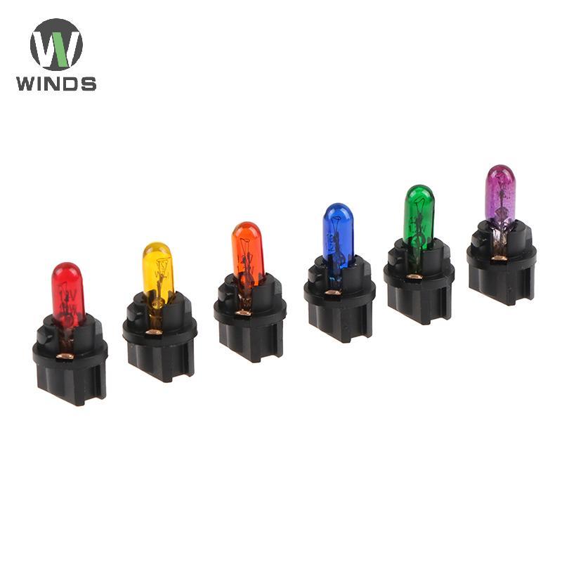 ODS 10PCS T5.5 หลอดไฟ Led W1.2WCar ไฟภายใน Dashboard ตัวบ่งชี้ความร้อน Wedge Auto เครื่องมือโคมไฟเคร