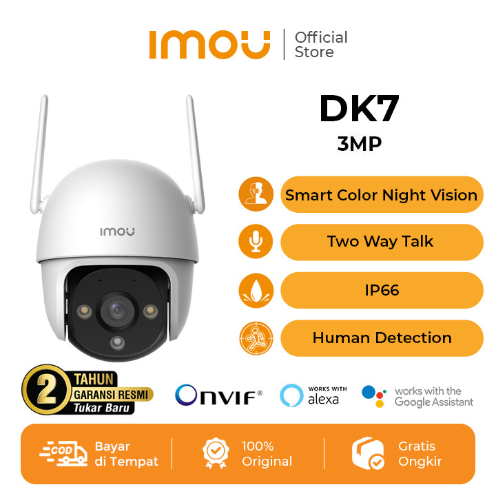 IMOU DK 7 3MP 1296P สมาร์ทสี Night Vision Two Way Talk Motion Detection IP66 DK7 กลางแจ้ง WiFi กล้อง