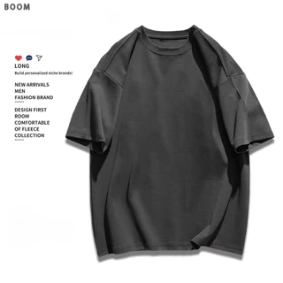 （จัดส่งตลอด 24 ชั่วโมง）BOOM SHOP🚀 แฟชั่นสไตล์เกาหลี เสื้อยืด Oversize สีดำ เสื้อยืดผู้ชาย ผู้หญิง เสื้อเท่ห์ๆ 6สีS-3XL