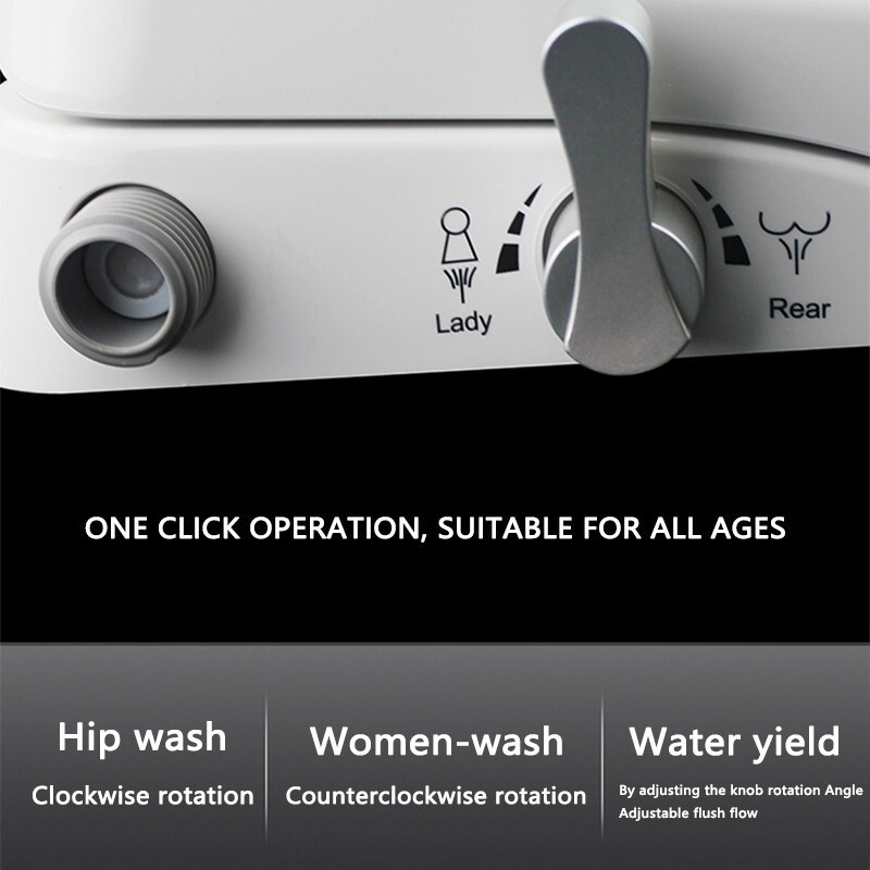 NonElectric Flushing Bidet Toilet Seat Soft Closing Silence Toilet Seat Cover Manual Control Univers