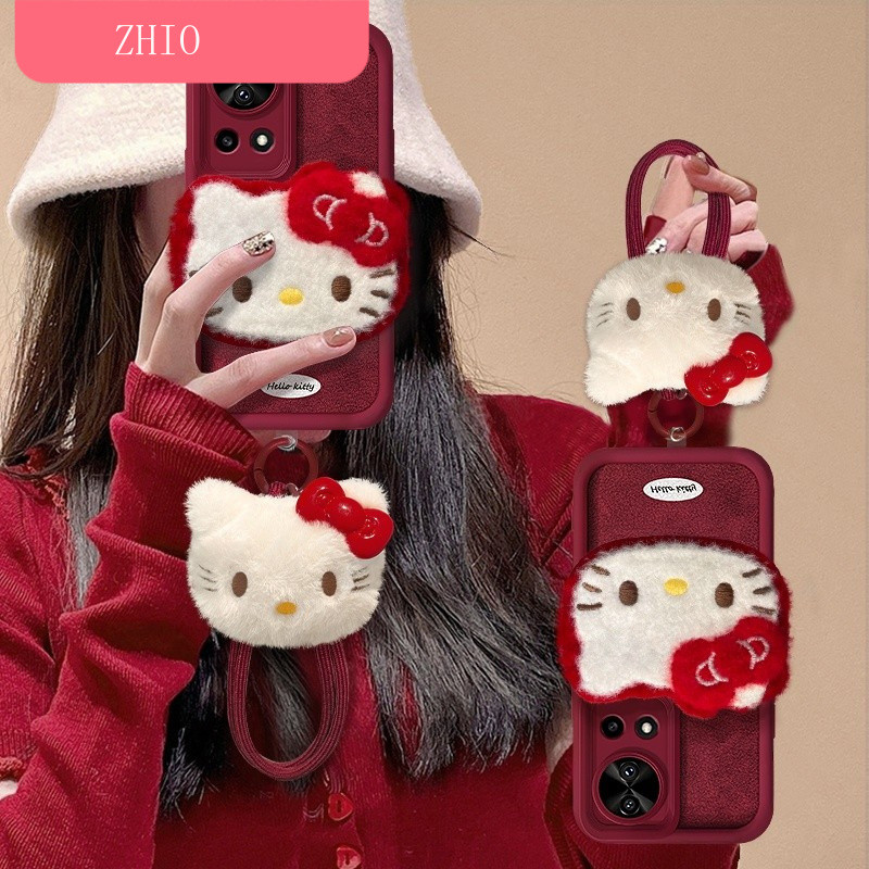 [508] เหมาะสําหรับ Huawei nova13 เคสโทรศัพท์ nova12/7se Glory 200/100 ตุ๊กตาแมวตุ๊กตา Lanyard Glory 