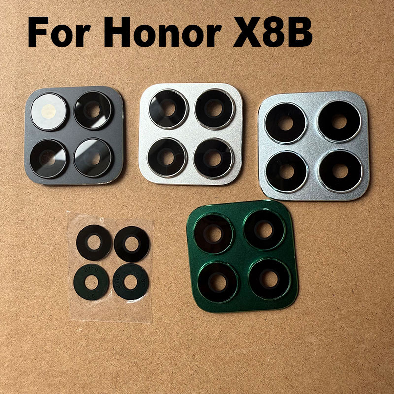 1X สําหรับ Huawei Honor X8b กล้องด้านหลังกระจกเลนส์ด้านหลังกาวสติกเกอร์กรอบ LLY-LX1 LLY-LX2 LLY-LX3