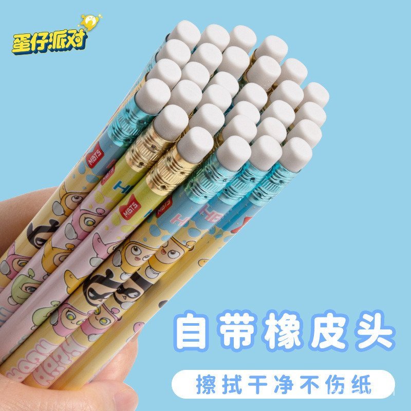 1XLF READY STOCK ของแท้ Eggboy Party 30 ดินสอ Top Hole ปากกา HB ชุดตะกั่วนักเรียนชั้นประถมศึกษาการ์ต