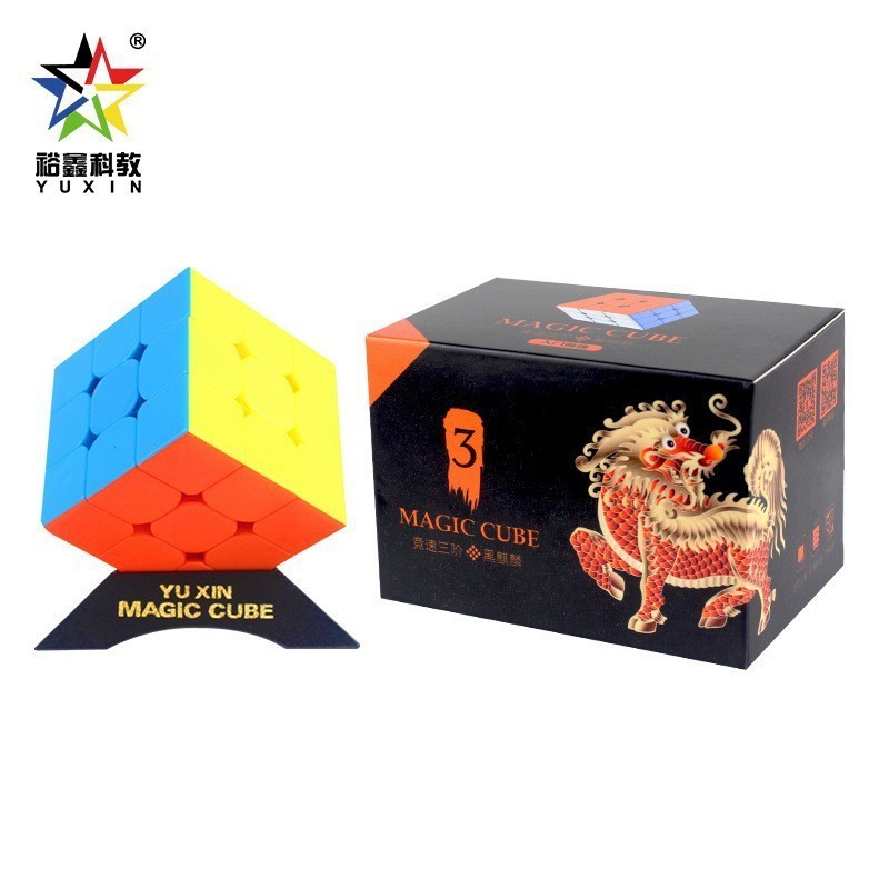 Yuxin Black Kirin Series Pyramid รูปพิเศษเอียง Smooth Step Pyramid การแข่งขันปริศนารูปทรงพิเศษ Rubik