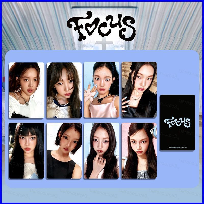 SQ3 8 ชิ้น/เซ็ต Hearts2Hearts LOMO การ์ด First Mini อัลบั้ม FOCUS โปสการ์ดคอลเลกชันดาวอุปกรณ์ต่อพ่วง