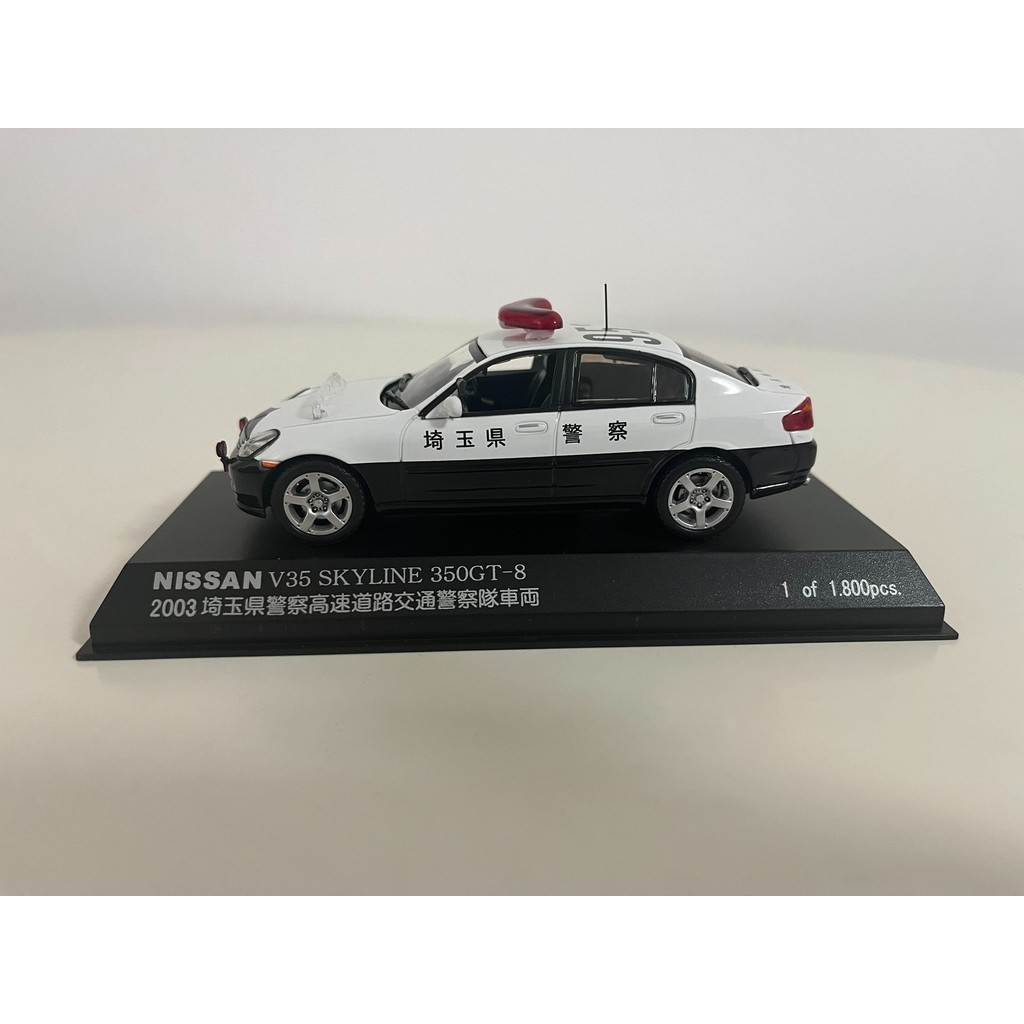 RAIS 1/43 H7430307 รถตํารวจ NISSAN SKYLINE V35 NISSAN V35 SKYLINE 350GT รถตํารวจญี่ปุ่น 2003 อาชญากร