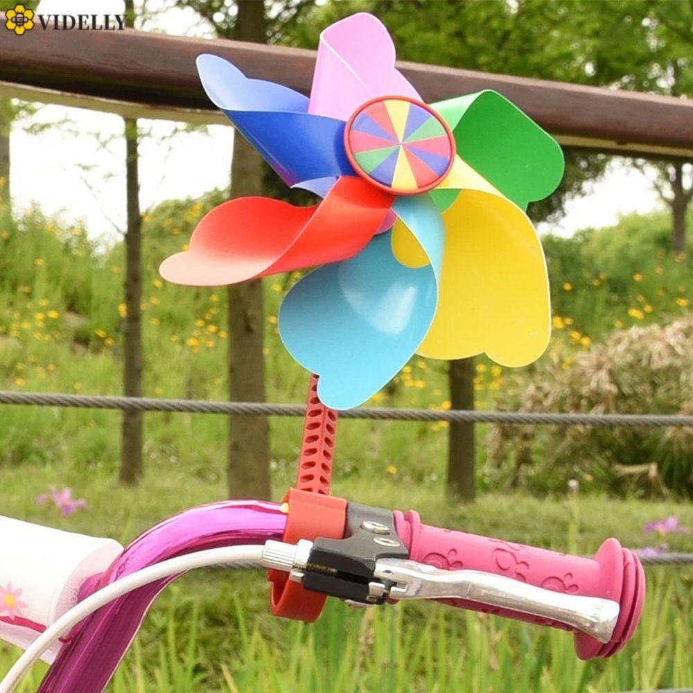 VIDELLY เด็กจักรยาน Pinwheel จักรยานอะไหล่จักรยานตกแต่งรถเด็ก Pinwheel จักรยานเด็กสกู๊ตเตอร์เด็กสีสั