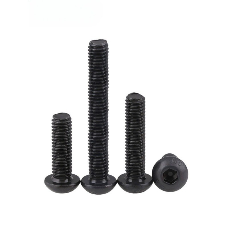 น็อต สกรู หัวจมกลม สีดำ เกรด 10.9 เกลียวมิล หยาบ M1.6-M5 / Button Head Hexagon Socket Machine Screw 1/4, 1/8, 3/16, 3/8, 5/16, 5/32 HN-MB-1 - รูปที่ 7