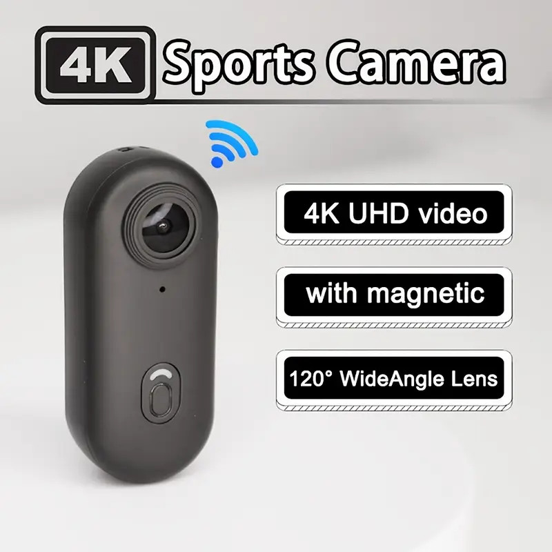 Travel Ready กล้อง 4K Mini HD 1080P Action Cam ไร้สาย WiFi Bodycam เครื่องบันทึกกีฬากระเป๋าเลนส์การถ่ายภาพผจญภัยกลางแจ้ง