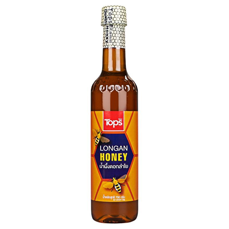 ท็อปส์น้ำผึ้งดอกลำไย 700กรัม Tops Longan Honey 700g. [หมายเลขบาร์โค้ด 8853474050338 ]