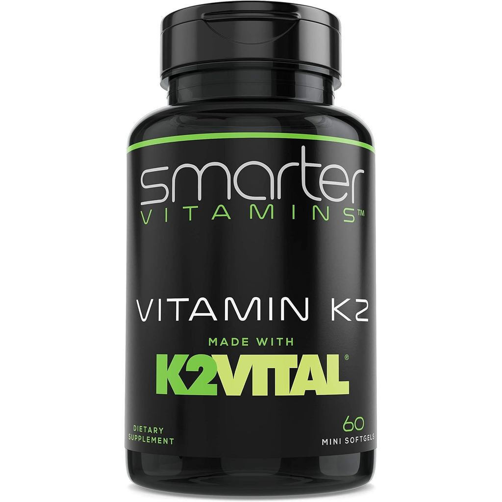 Smarter Vitamin K2 MK7 100mcg, Made with K2VITAL and Kale, 60 ซอฟท์เจลเหลว