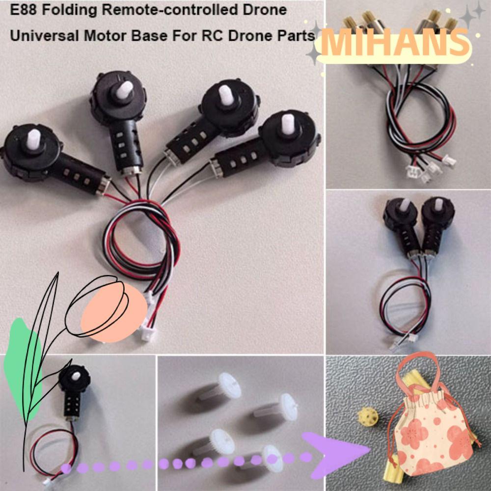 ฐานมอเตอร์ MIH เครื่องยนต์ 7 รูปแบบ Big Gear พับรีโมทคอนโทรล Drone Motor, Universal สีดํา E88pro Quadrotor อะไหล่ UAV เครื่องยนต์ที่อยู่อาศัยมอเตอร์
