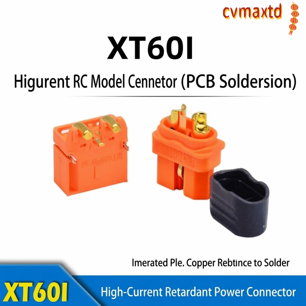 ICVMAX XT60I-F XT60I-PW 2 + 1 ปลั๊ก,พร้อมพินสัญญาณอุปกรณ์เสริม 2 + 1 Connector สัญญาณปลั๊ก,ทองเหลือง