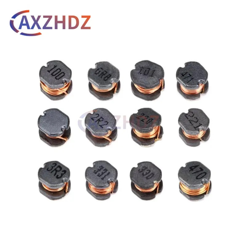50PCS CD32 Power inductor 2.2/3.3/6.8/10/15/22/47/100UH SMD เหนี่ยวนําทองแดง core ลวดแผลชิป 1R0 2R2 