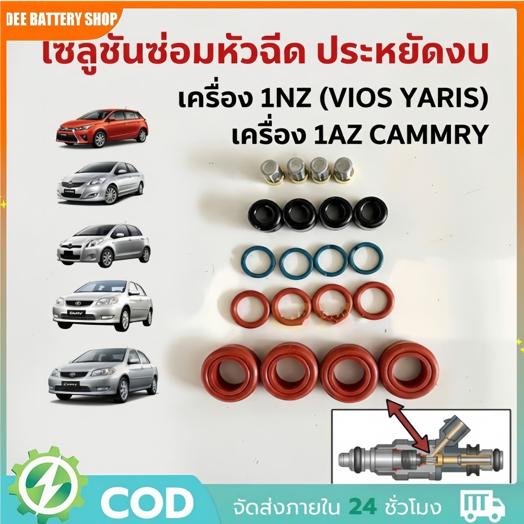 ชุดซ่อมหัวฉีด [20 ชิ้น] 1AZ 1NZ โอริงหัวฉีด ยางหัวฉีด ซีลหัวฉีด กันรั่วซึม จบสะดุด อะไหล่หัวฉีด พร้อมส่ง