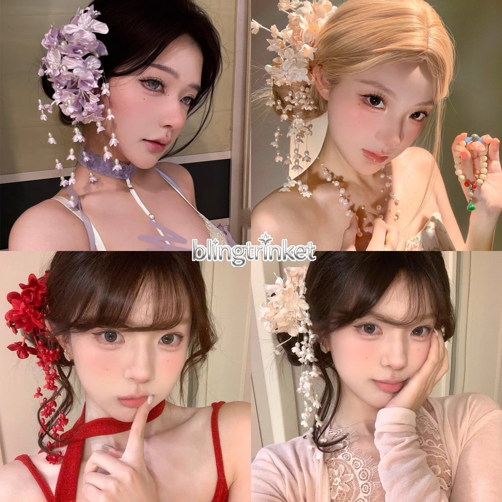 BlingTrinket 💟💟ดอกลิลลี่แห่งหุบเขา กิ๊บติดผมพู่ แฟชั่น เครื่องประดับผม งดงาม อเนกประสงค์ ส่งไวจากไทย