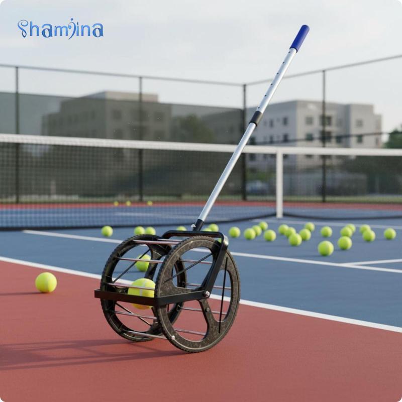 [Shamjina] Tennis Ball Collector Tennis Ball Bag Organizer Adjustable Ball Picker Tennis Accessory f