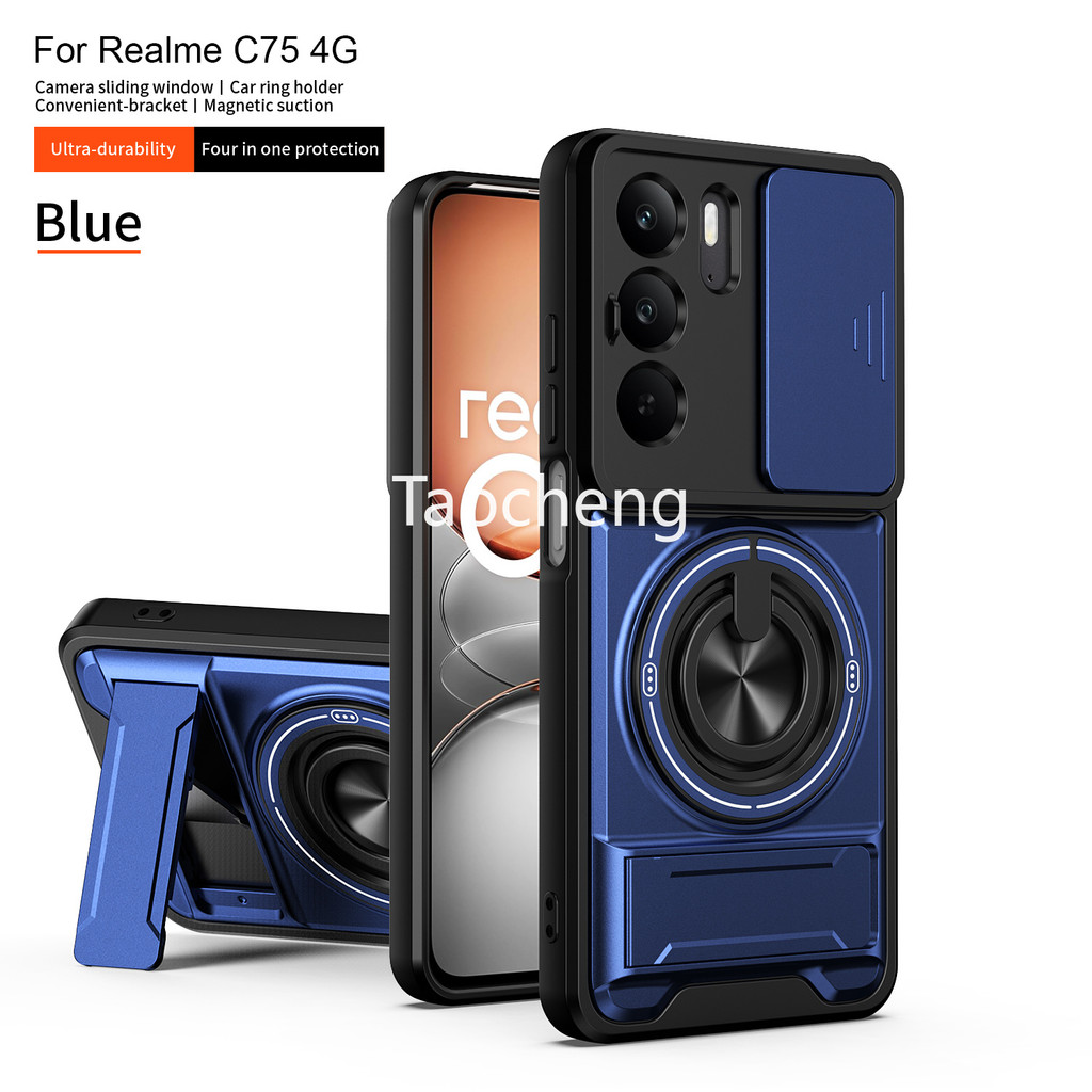 เคสโทรศัพท์สําหรับRealme C71 C 71 C75 C75X 14X RealmeC71 4G 5G 2025 เกราะแข็งสไลด์เลนส์กันกระแทกFund