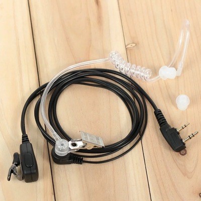 ที่ขายดีที่สุด Baofeng Walkie-Talkie 888S5RK หัวท่ออากาศป้องกันรังสีชุดหูฟังโปร่งใส K หัว Dual-Hole