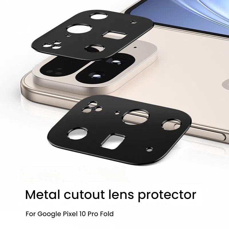 ไม่มีเลนส์กระจกกลวงอลูมิเนียมกรอบกล้องสติกเกอร์สําหรับ Google Pixel 10A/10 Pro Pixel 10 Pro XL Pixel