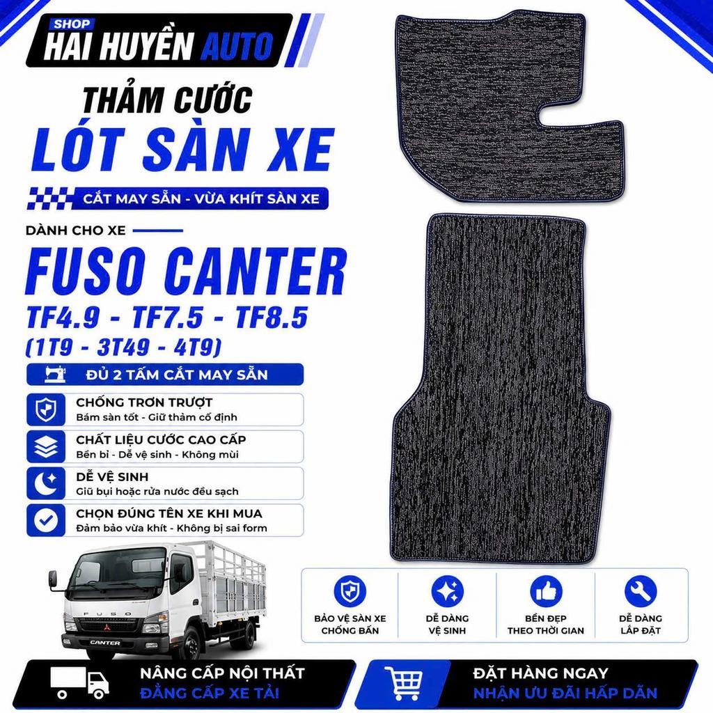 Fuso Canter TF4.9-TF7.5-TF8.5 พรมรถยนต์ (1t9-3t49-4t9) พร้อม 2 แผงตัดและเย็บเข้ากับรถยนต์กันน้ํามาตร