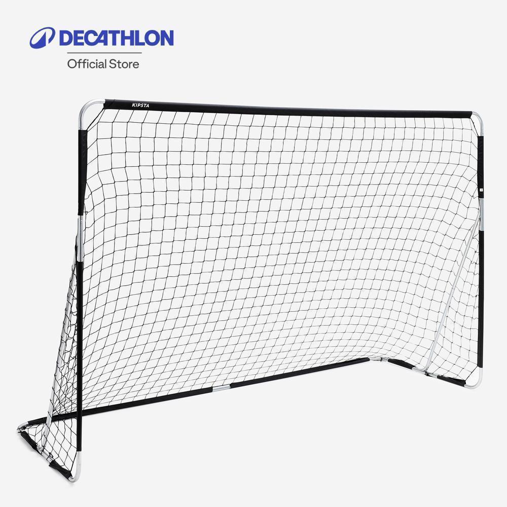 Decathlon Football Goal Size L Galvanised Steel ประตูฟุตบอลขนาด L รุ่น Basic ทำจากเหล็กกล้าชุบเคลือบสังกะสี - Black