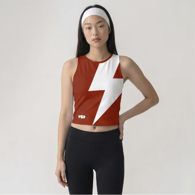TDACTIVE Crop Tank Running Padel Jersey BidBolt 110gsm Light Quick Dry - 5+ สี LSG05